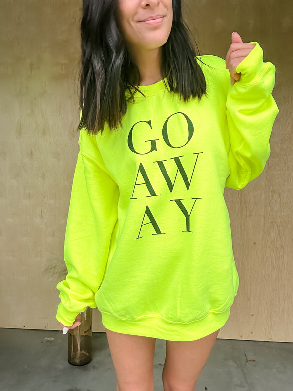 GO AWAY Graphic Pullover