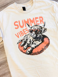 Cow Summer Vibes Graphic Top