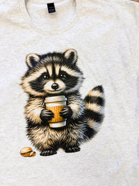 Coffee Raccoon Graphic Top