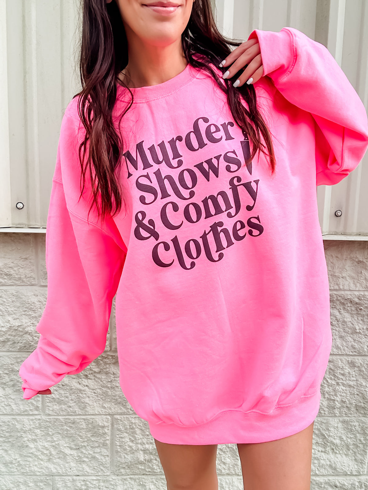 Murder Shows & Comfy Clothes Graphic Pullover