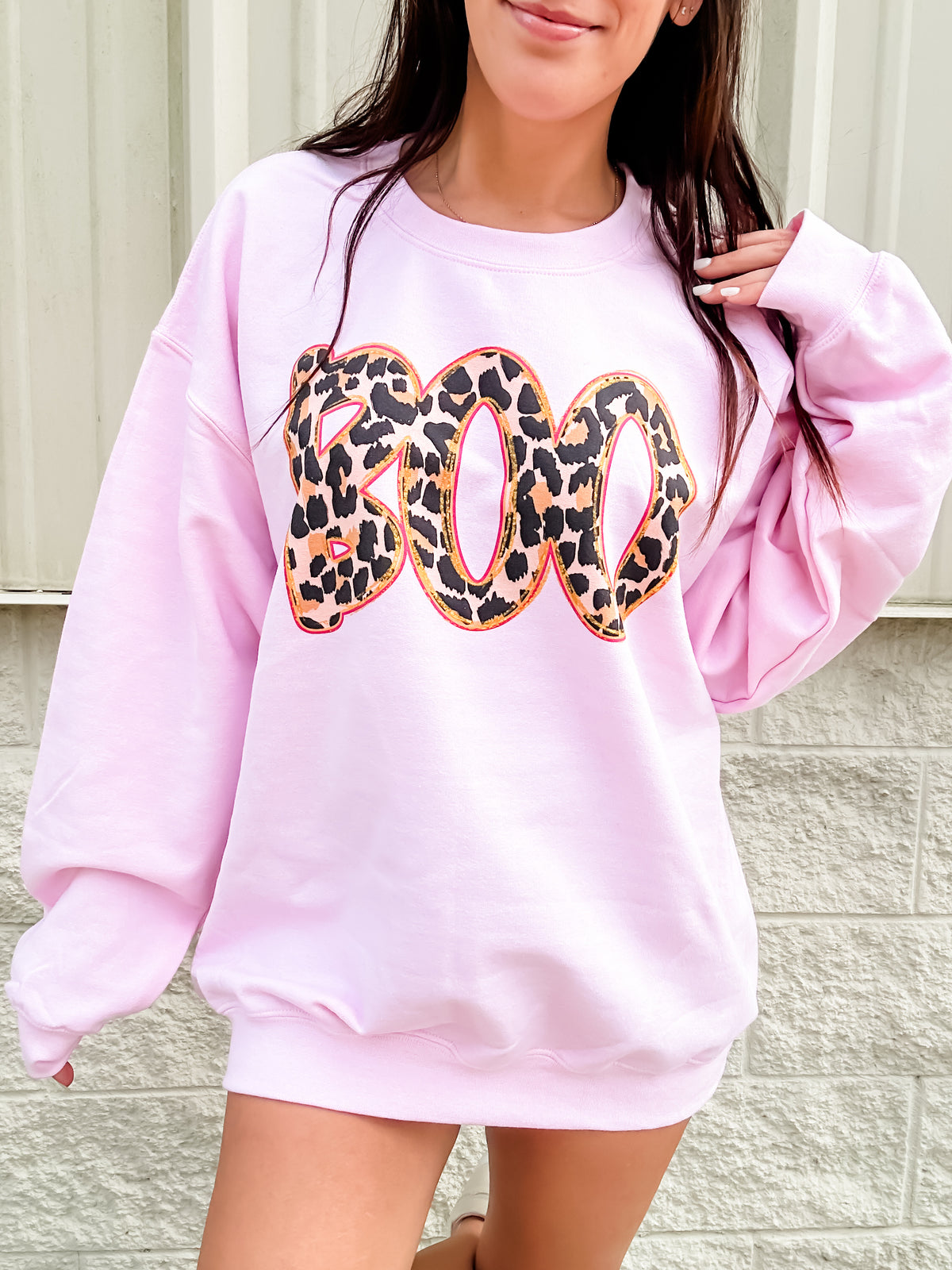 Leopard Boo Graphic Top