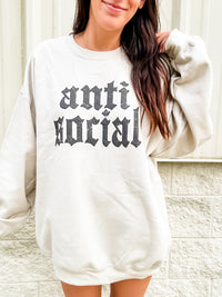 Trendy Anti Social Graphic Pullover