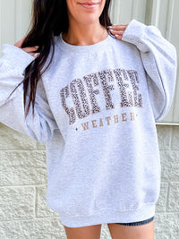 Leopard Coffee Weather Graphic Top