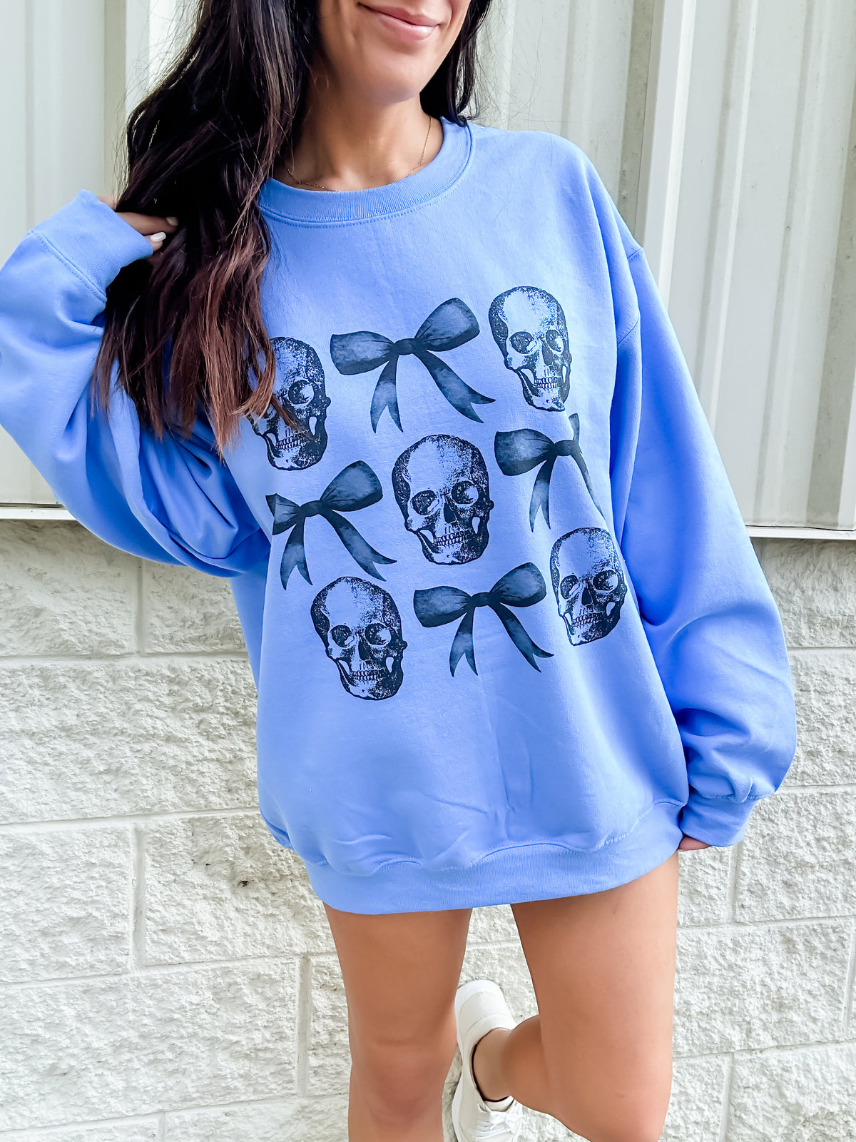 Girly Skulls Graphic Pullover
