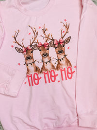 Reindeer Ho Ho Ho Graphic Top