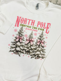 North Pole Tree Farm Graphic Top