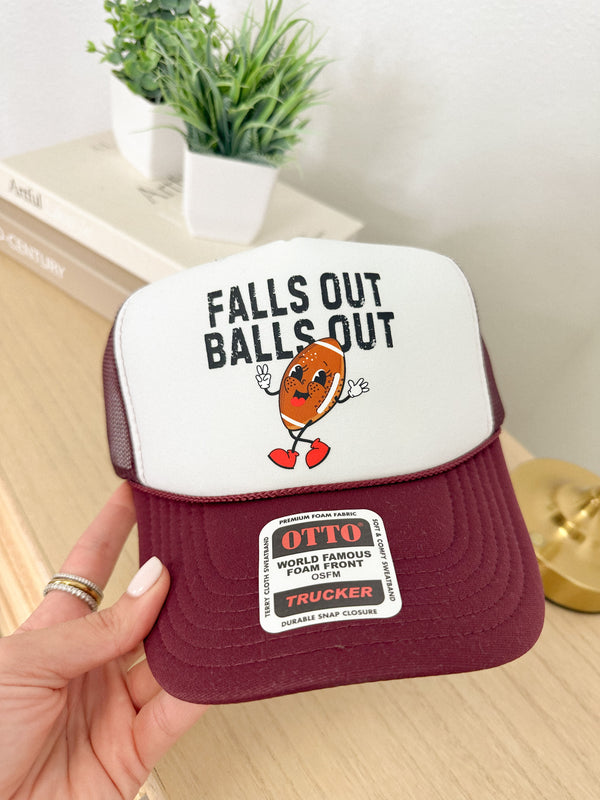 Custom Color Football Falls Out Trucker Hat