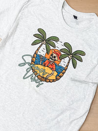 Skeleton Summer Vibes Graphic Top