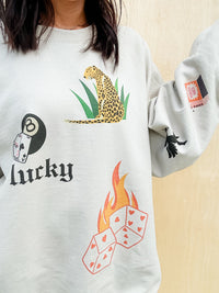 Trendy Sticker Trend Graphic Sweatshirt