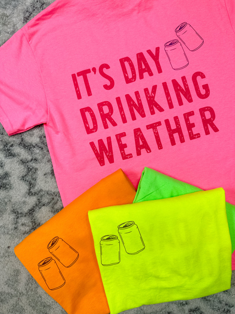 Cans Day Drinking Weather Graphic Tee