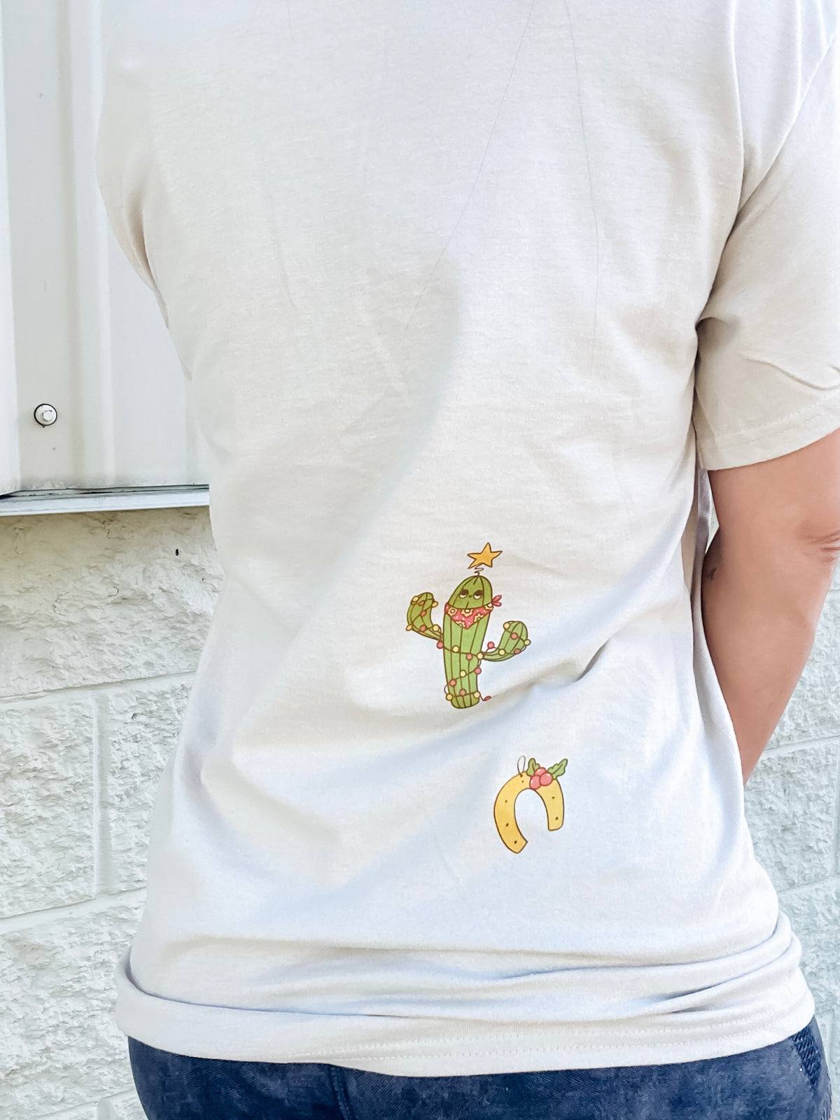 Christmas Western Sticker Trend Graphic Top