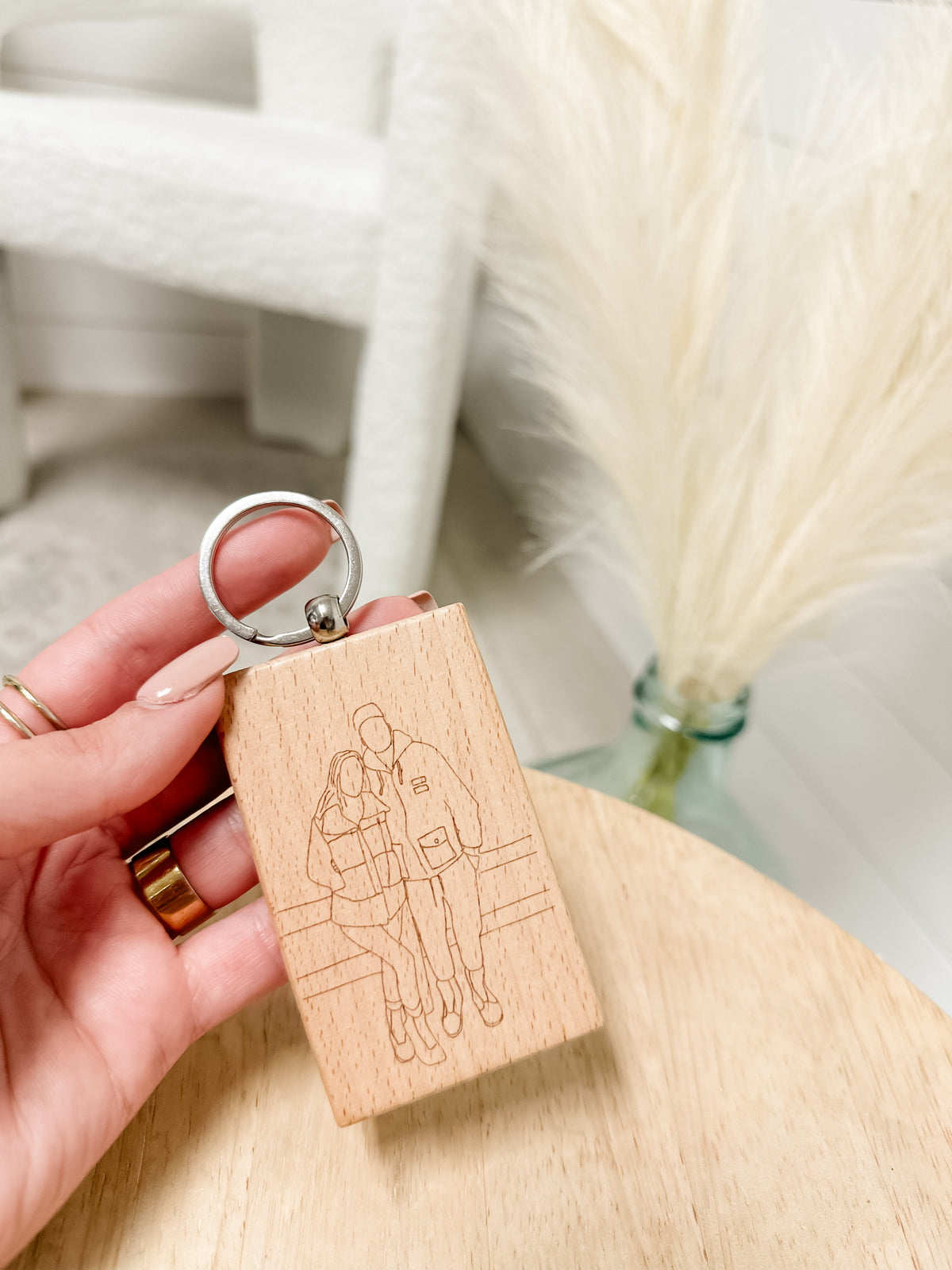 Line Drawing Keychain