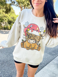 Christmas Cow Graphic Top