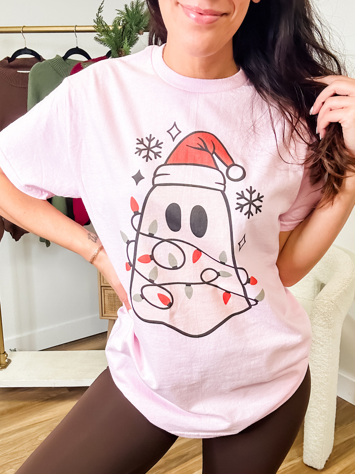 Lit Ghost Graphic Top