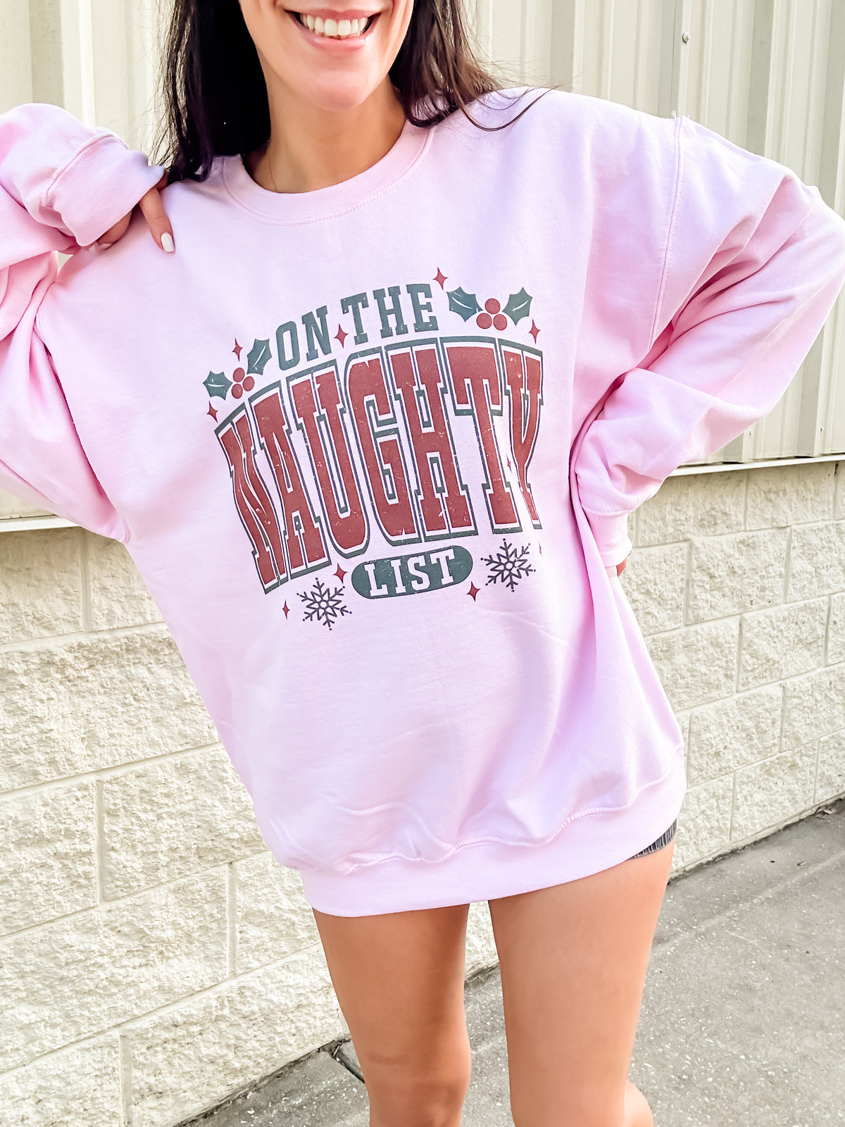 Naughty List Graphic Top