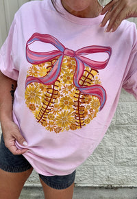 Floral Softball Graphic Top