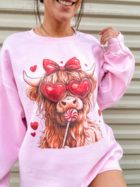 Valentine Cow Graphic Top