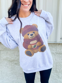 Yarn Christmas Teddy Graphic Top
