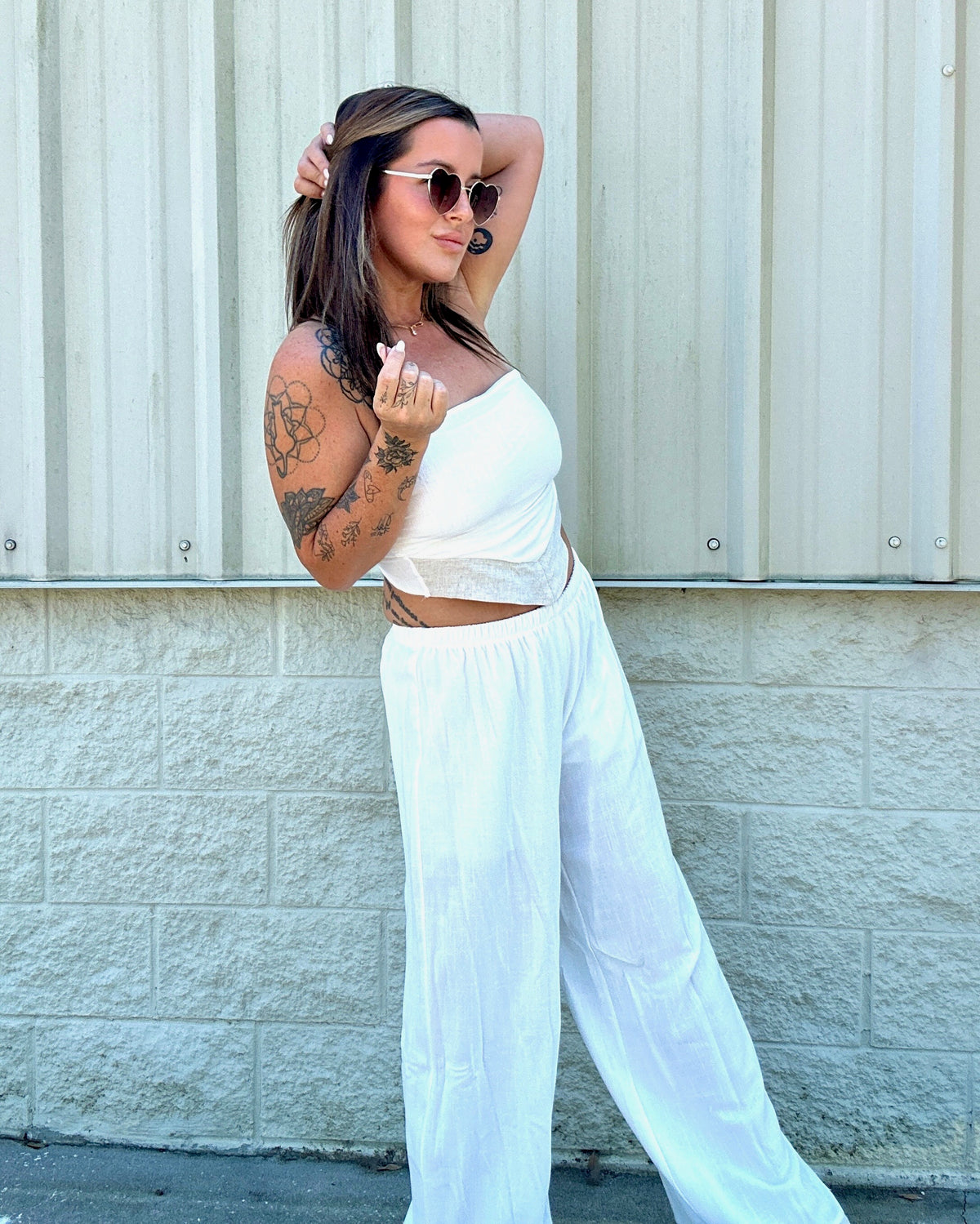 Seen & Sassy Ivory Crop Set