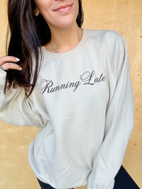 Running Late Graphic Pullover