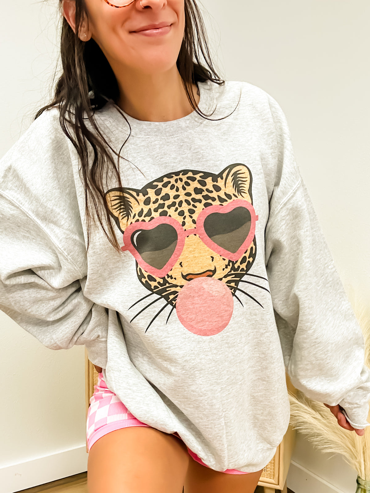 Leopard Bubblegum Graphic Top
