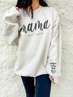Custom Mama Graphic Sweatshirt