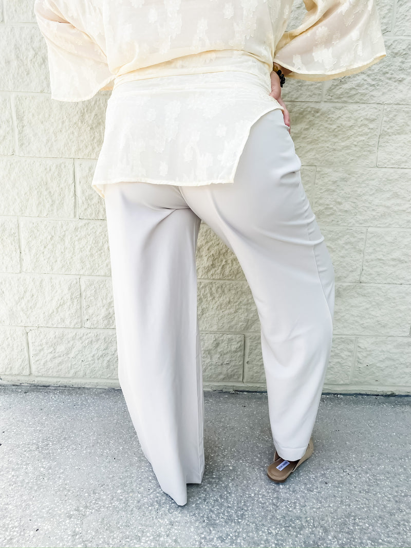 Hard To Handle Oatmeal Relaxed Trouser Pant