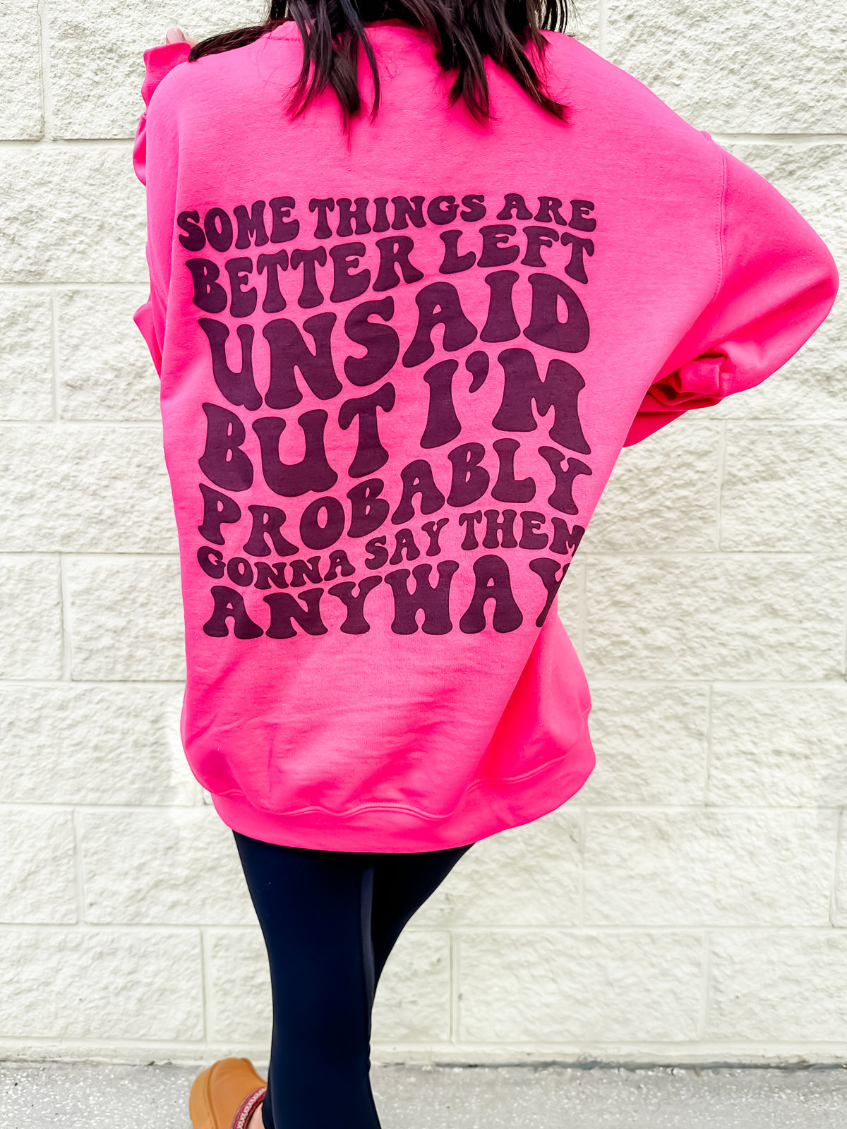 Better Left Unsaid Graphic Sweatshirt