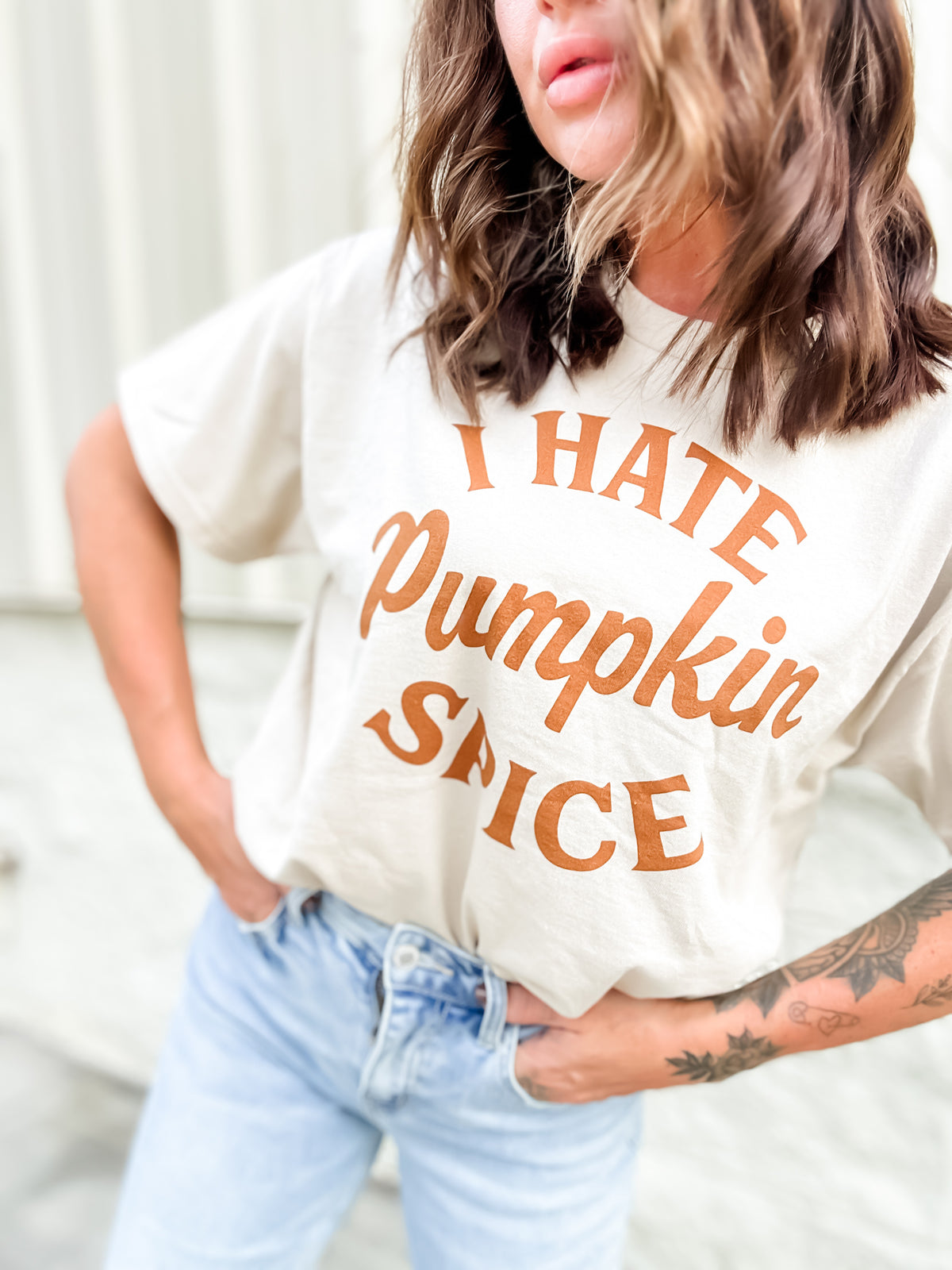 I Hate Pumpkin Spice Graphic Top
