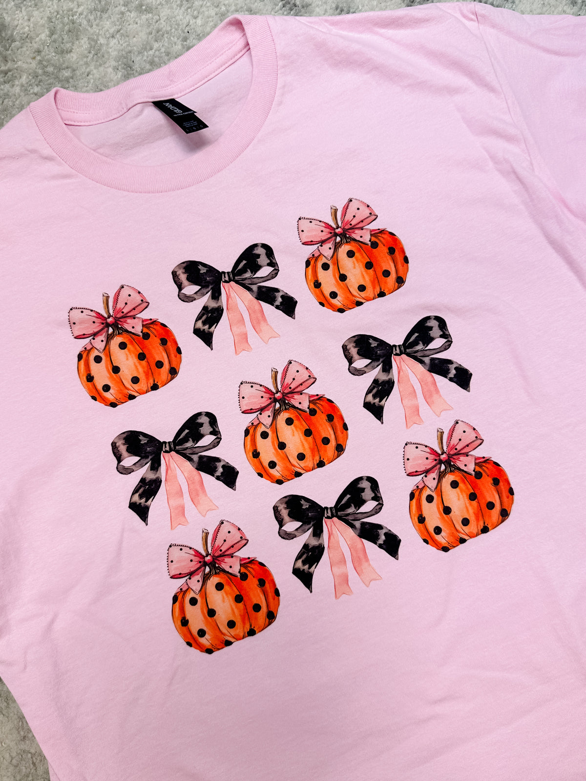 Pumpkin Bow Graphic Top