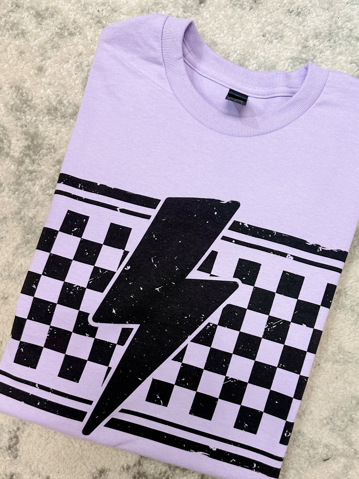 Checkered Lightning Graphic Tee