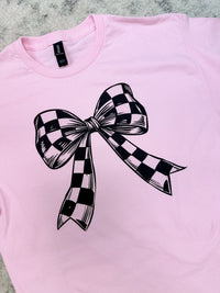 Checkered Bow Graphic Tee