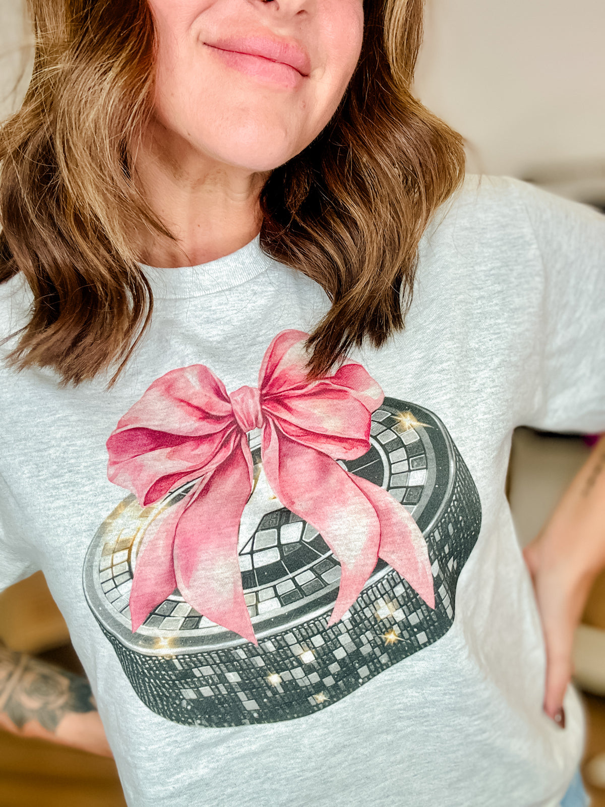 Hockey Bow Graphic Top