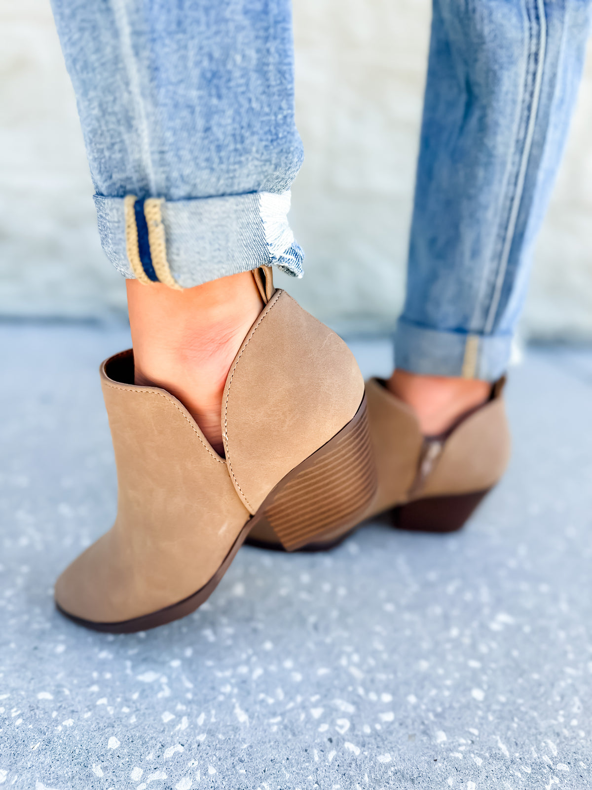 Latte Side Cut Ankle Bootie