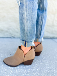 Latte Side Cut Ankle Bootie