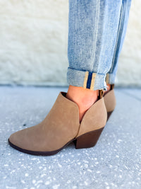 Latte Side Cut Ankle Bootie