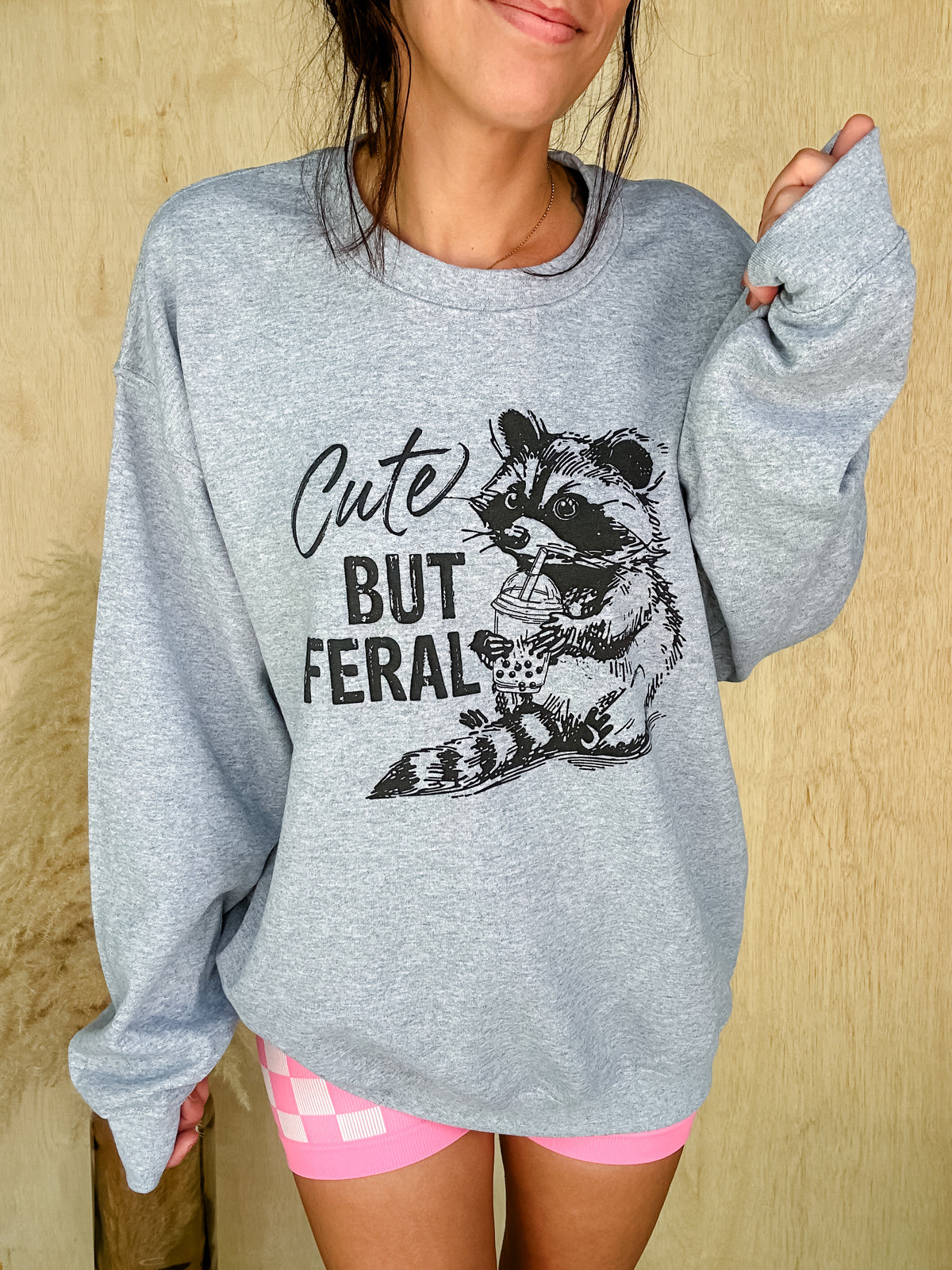 Cute But Feral Graphic Pullover