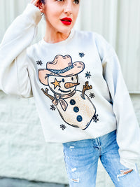 Western Snowman Graphic Top