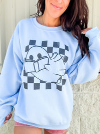 Reading Ghost Checkered Graphic Pullover