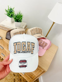 Custom Color IDGAF University Trucker Hat