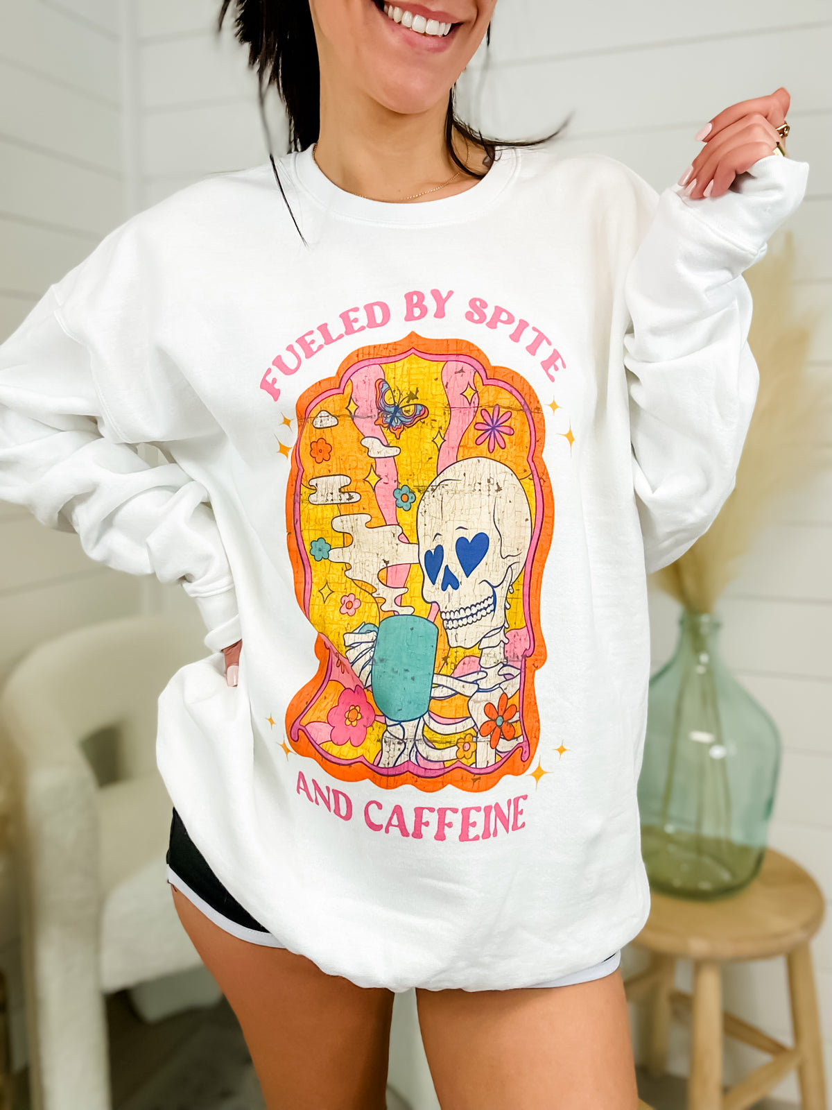 Spite And Caffeine Graphic Sweatshirt