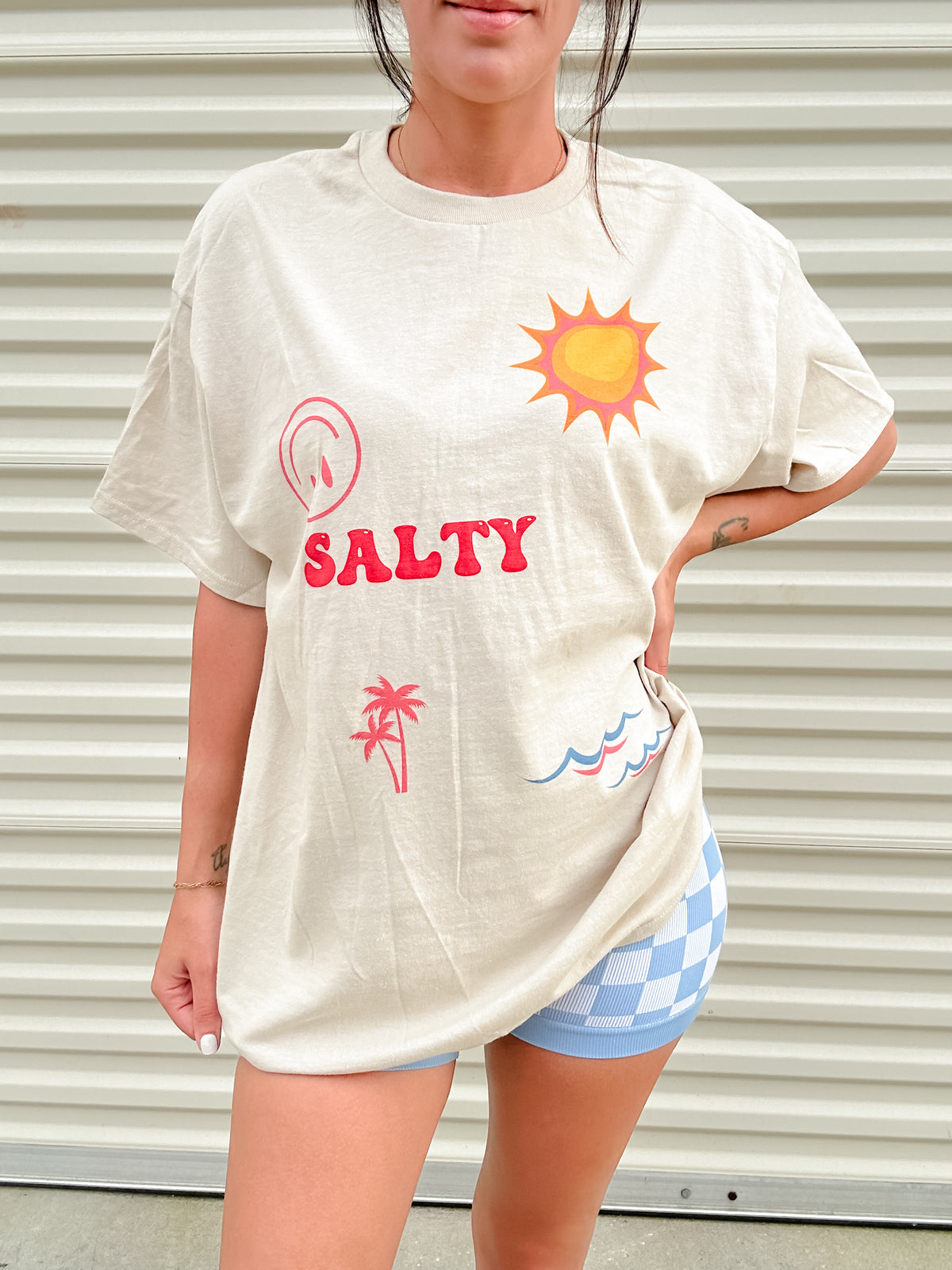 Beachy Sticker Trend Graphic Tee