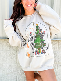 Skeleton Christmas Graphic Top