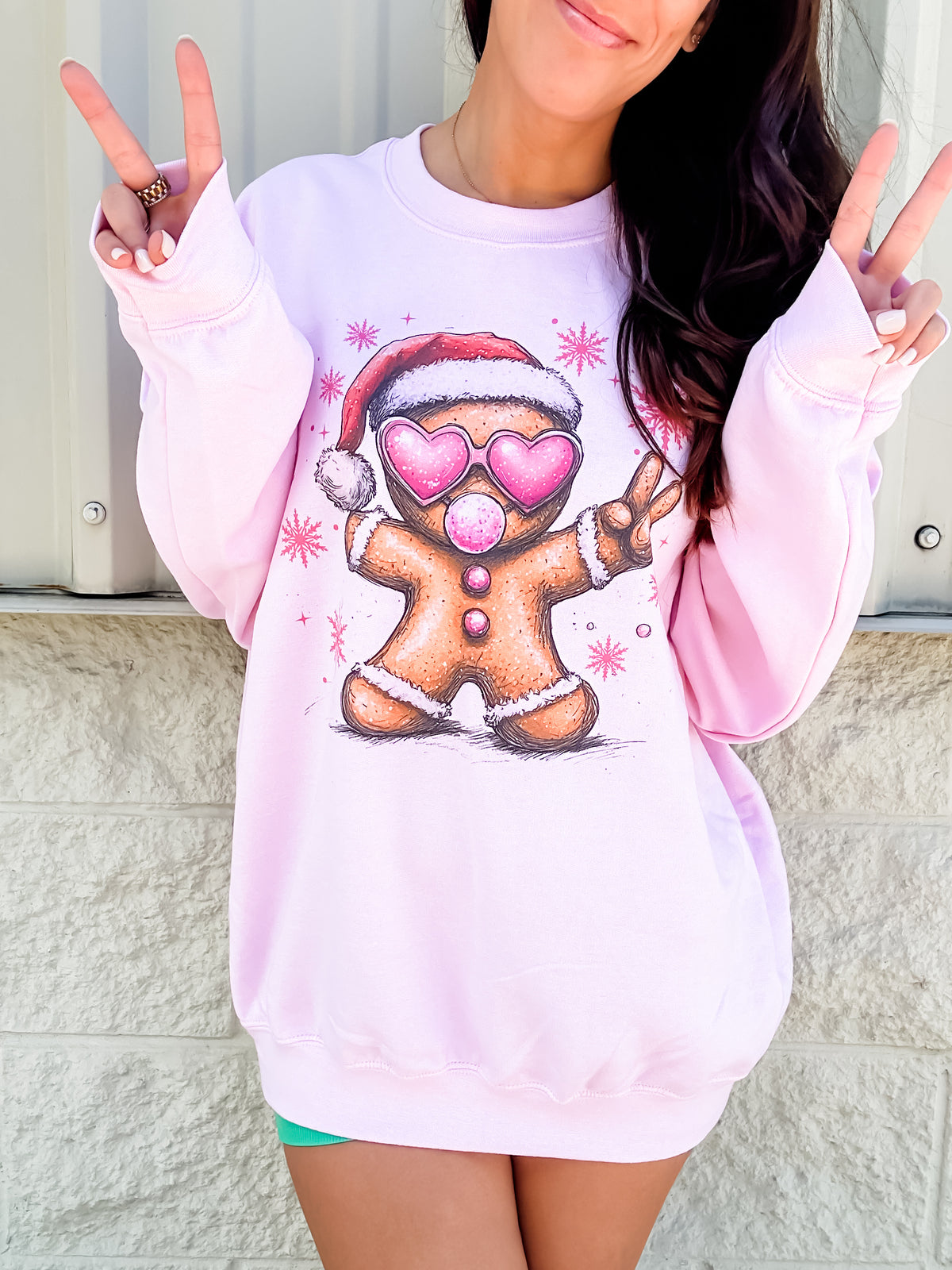Gingerbread Bubblegum Graphic Top