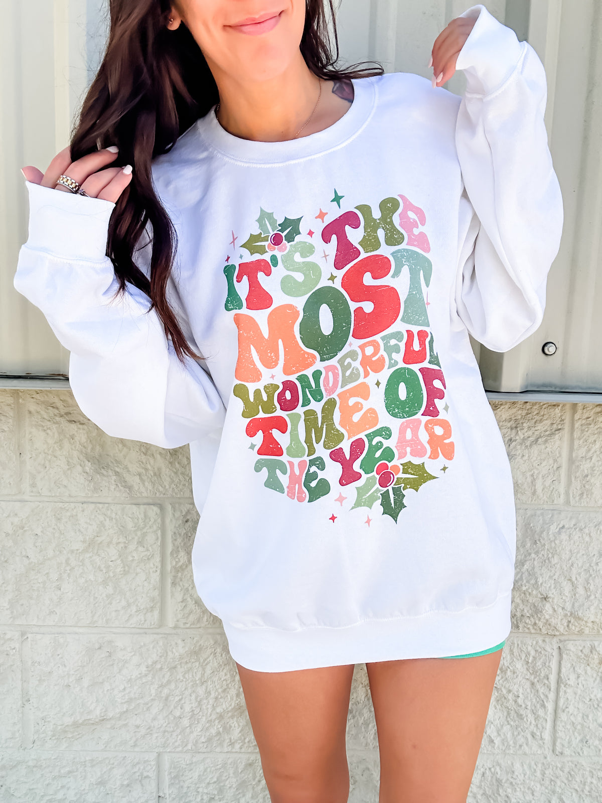 Colorful Wonderful Time Graphic Top