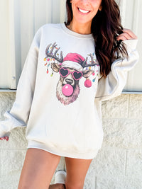 Reindeer Bubblegum Graphic Top