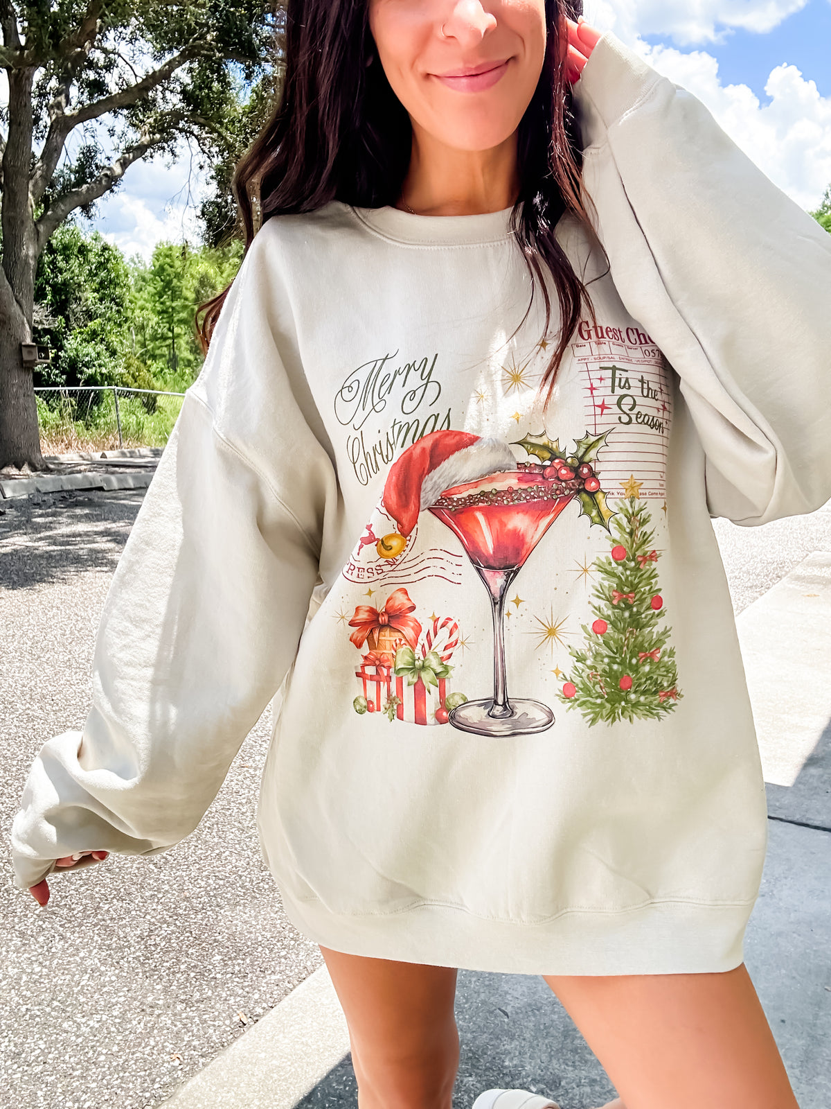 Christmas Guest Check Graphic Top