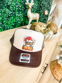 Custom Color Christmas Cow Trucker Hat