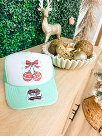 Custom Color Ornament Cherries Trucker Hat