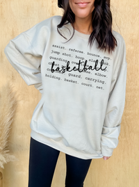 Basketball Words Graphic Pullover